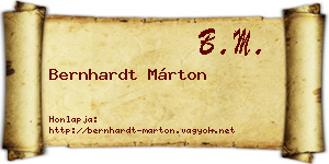 Bernhardt Márton névjegykártya